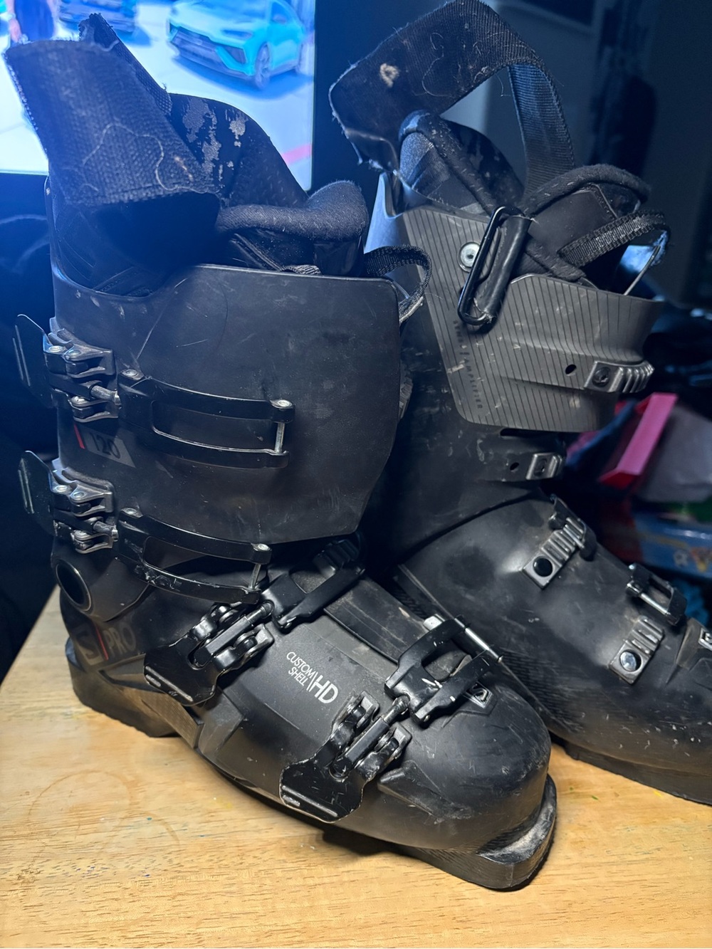 Black Ski Boots - Unbranded High-Performance Alpine Boots